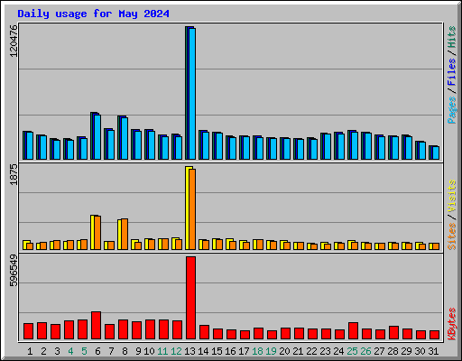 Daily usage for May 2024