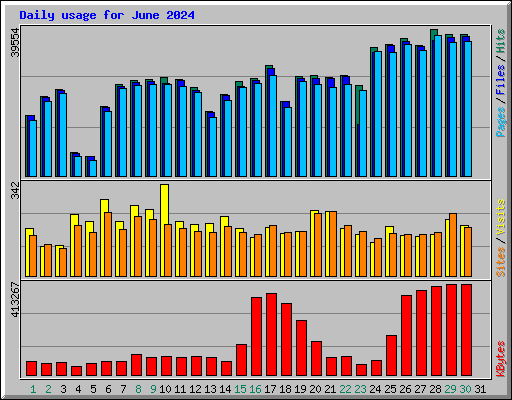 Daily usage for June 2024