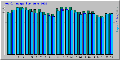 Hourly usage for June 2022