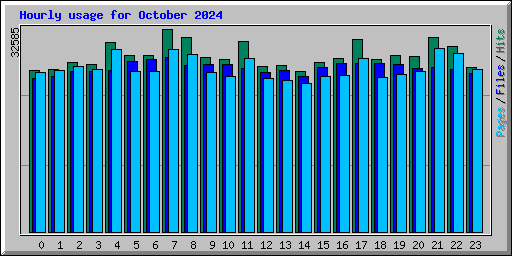 Hourly usage for October 2024