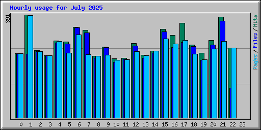 Hourly usage for July 2025