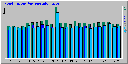 Hourly usage for September 2025